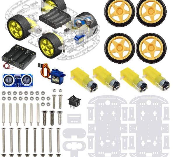 Components Used in Obstacle Avoiding Rover Project
