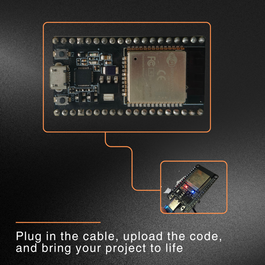 ESP32 development board used in ESP32 Wi-Fi Controlled LED Automation Project