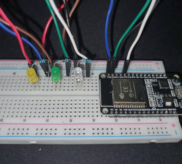 Components required for ESP32 Wi-Fi Controlled LED Automation Project including ESP32, LED, resistor, breadboard and jumper wires