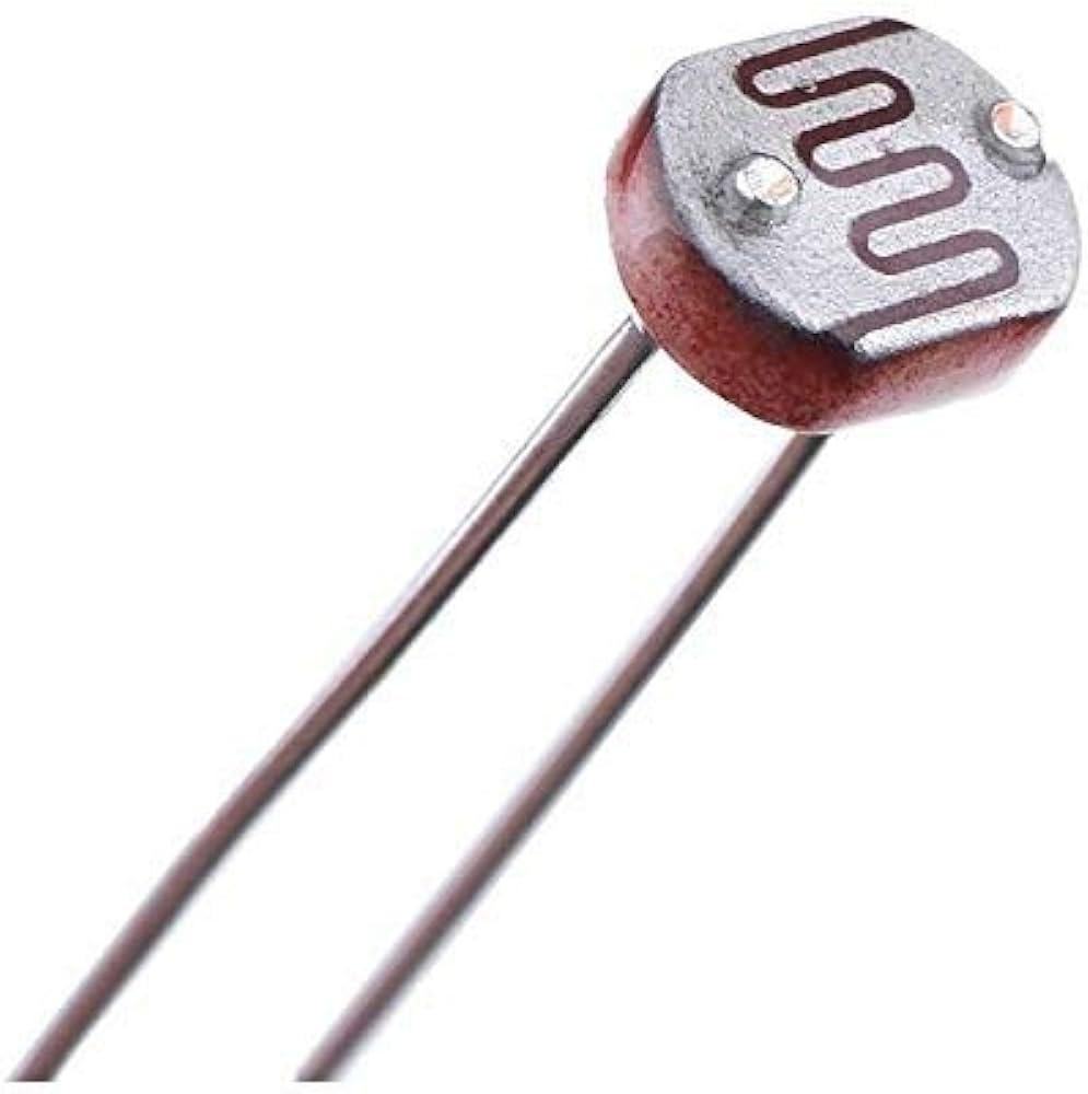 LDR light dependent resistor sensor used for automatic light detection in ESP32 project