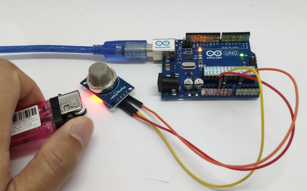 Arduino MQ-2 Gas Sensor Project Setup