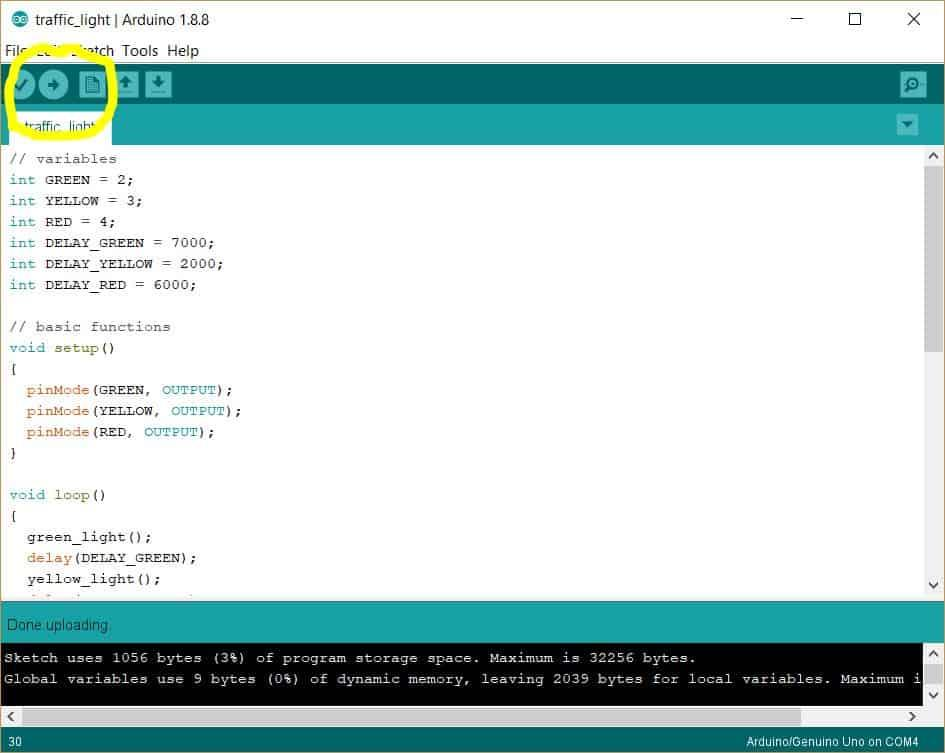 Arduino Traffic Light Project Arduino Code