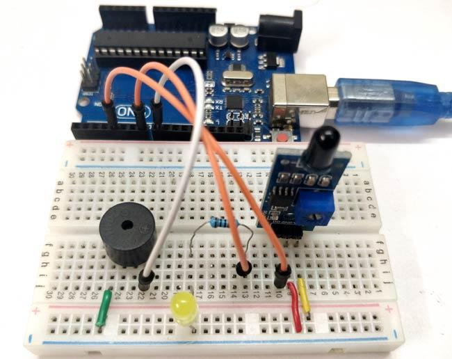 Components required for Arduino Fire Detection System