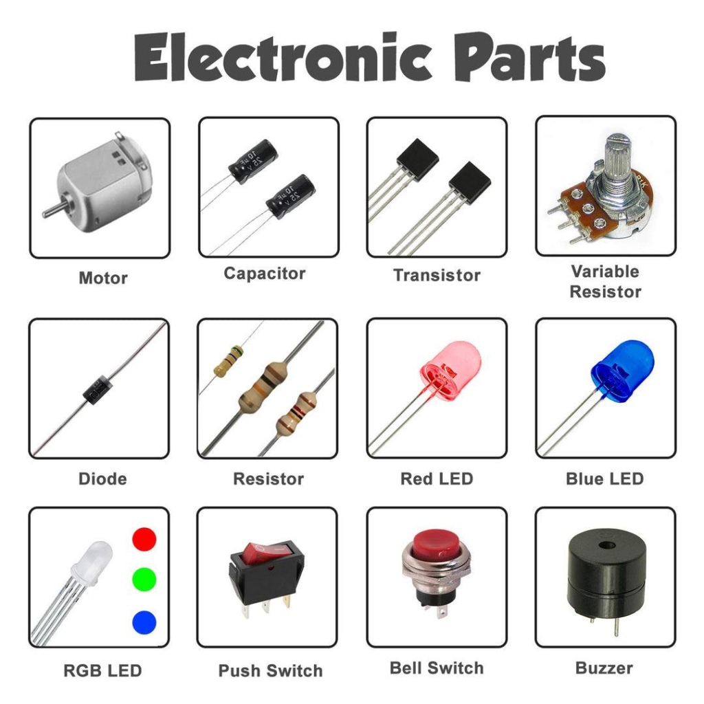 basic electronic parts chart