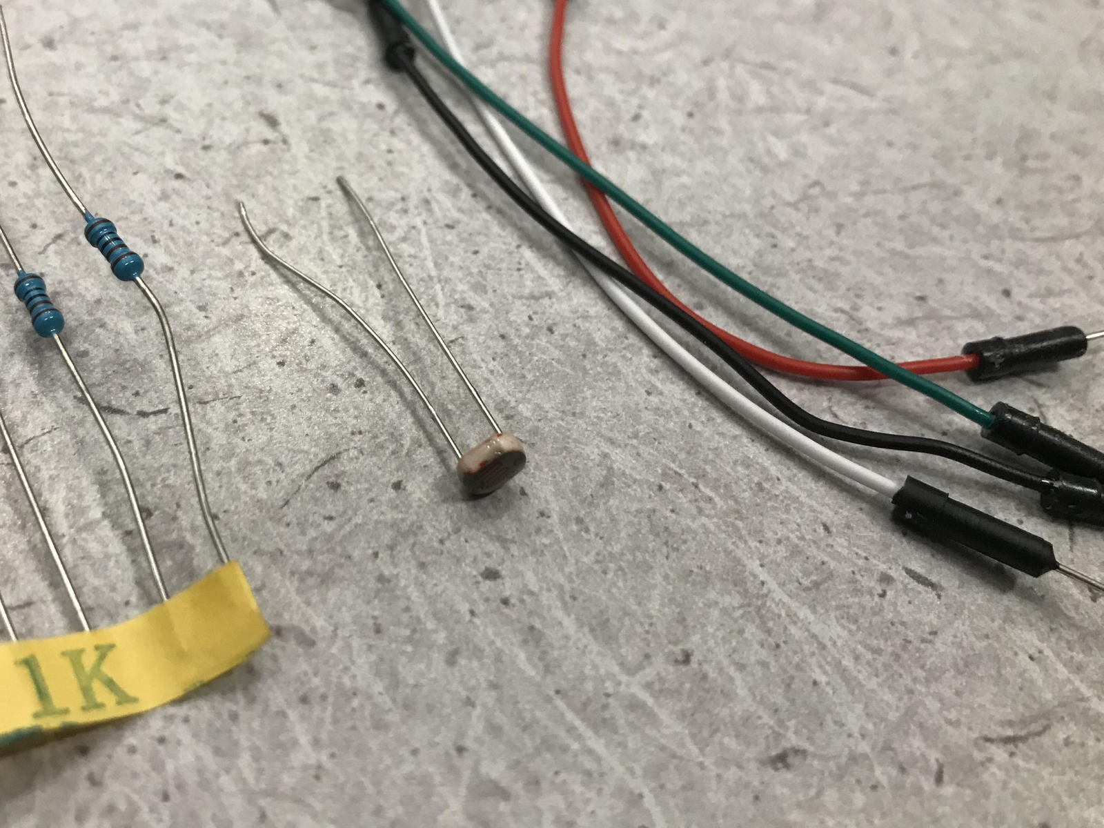 Components Used in LDR Sensor with Arduino Project