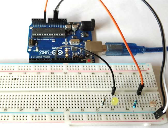 Working Principle of LDR Sensor with Arduino