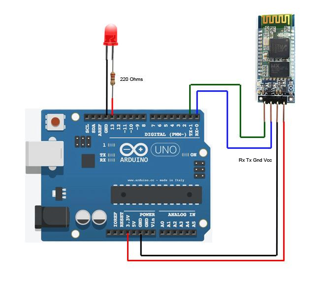 Bluetooth Home Automation Using Arduino Circuit Diagram